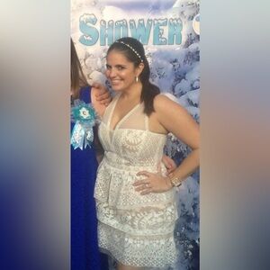 Second spring event: Elegant Lace Dress with Sheer Details